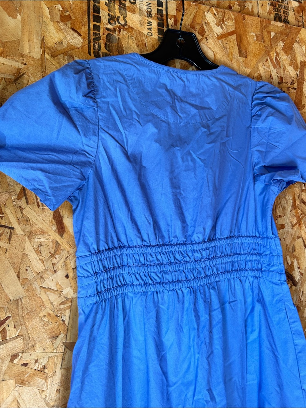 Quince Cornflower Blue V-Neck Tiered Maxi Dress new! Organic cotton!!! - Picture 13 of 15